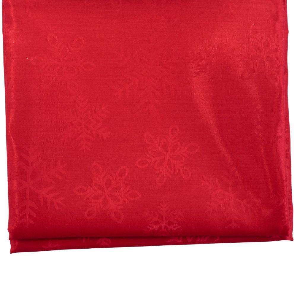 Fata de masa Excellent Houseware, Fulgi de zapada, Rezistenta la pete, 150x220 cm, Rosu