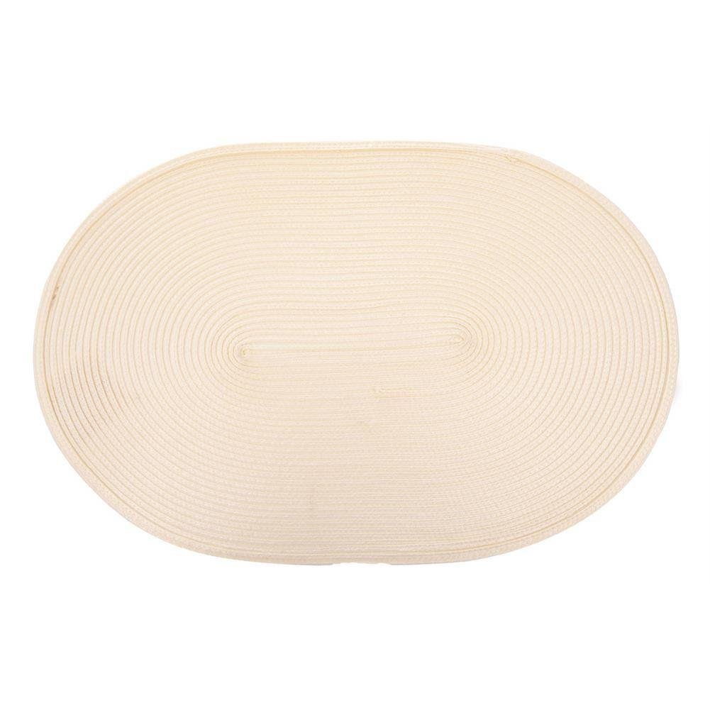 Suport oval farfurie Orion, 45x30 cm, Crem