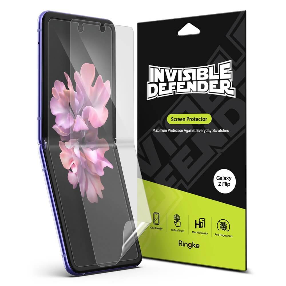 Set 2 x Folie Pentru Samsung Galaxy Z Flip, Ringke Invisible Defender, Case Friendly