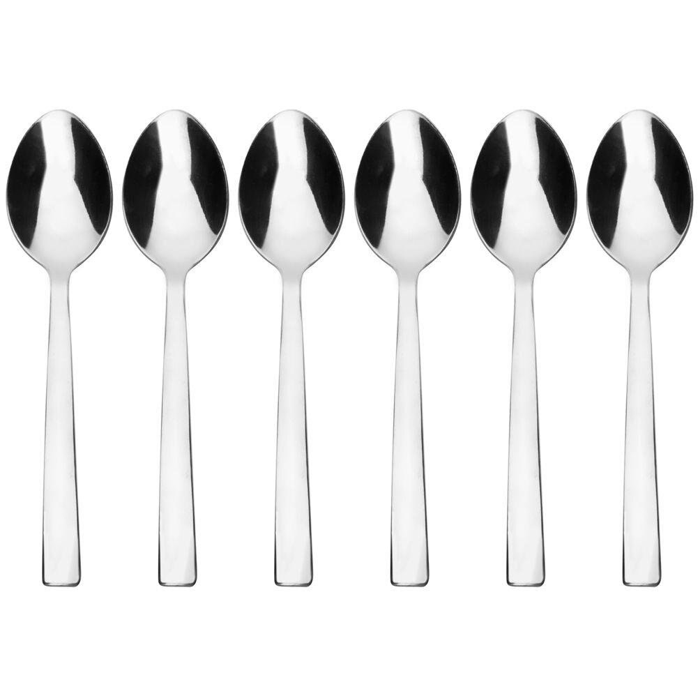 Set 6 lingurite de cafea Plain, Orion, Inox, Argintiu