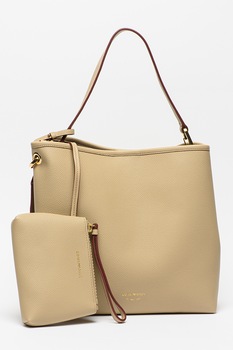 Emporio Armani, Geanta hobo din piele ecologica cu etui detasabil, Maro camel Emporio Armani, Geanta hobo din piele ecologica cu etui detasabil, Maro camel