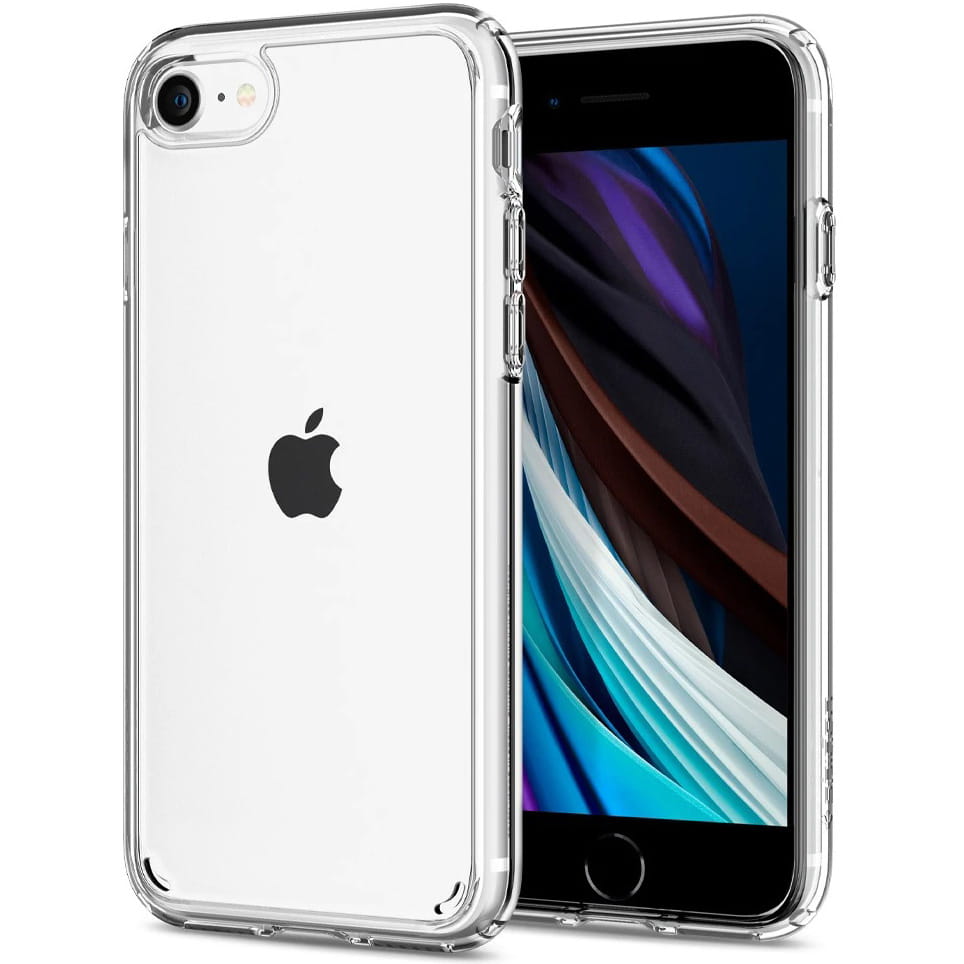Husa Spigen Crystal Hybrid pentru iPhone 7/8/SE 2020, Poliuretan termoplastic, Transparent