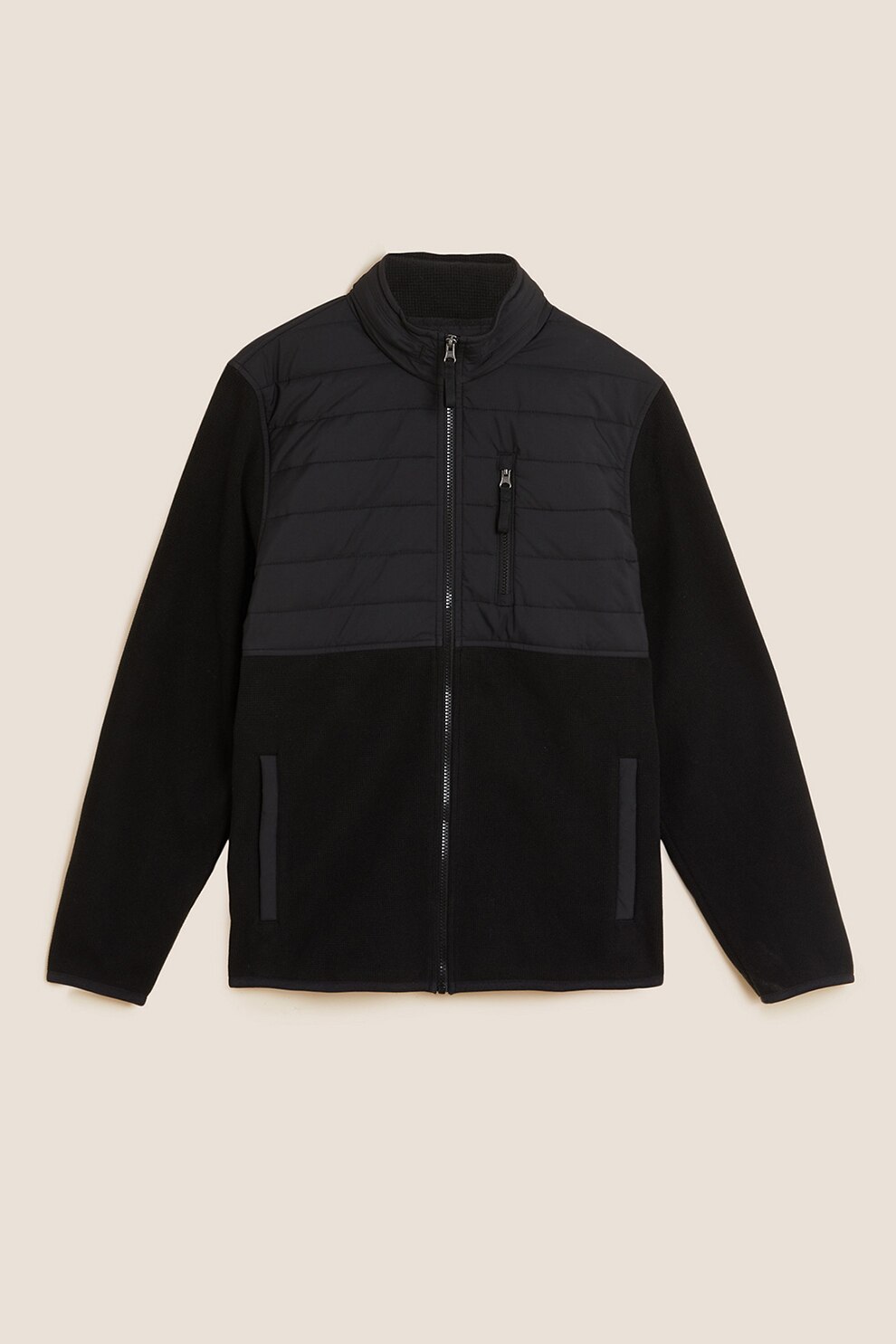 Marks & Spencer, Jacheta usoara cu segmente cu aspect matlasat, Negru