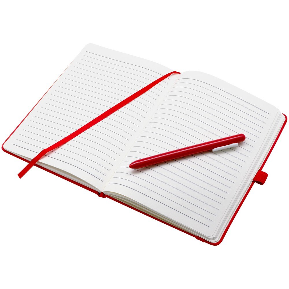 Agenda A5 si pix tratate antibacterian, rosu