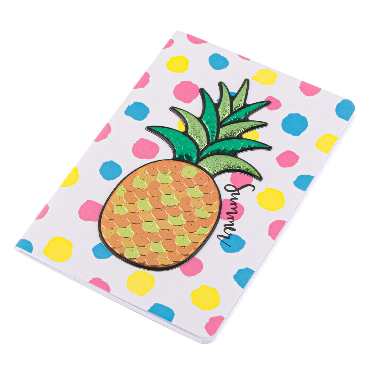 Agenda pentru notite, Zola®, A6, model ananas, 32 file