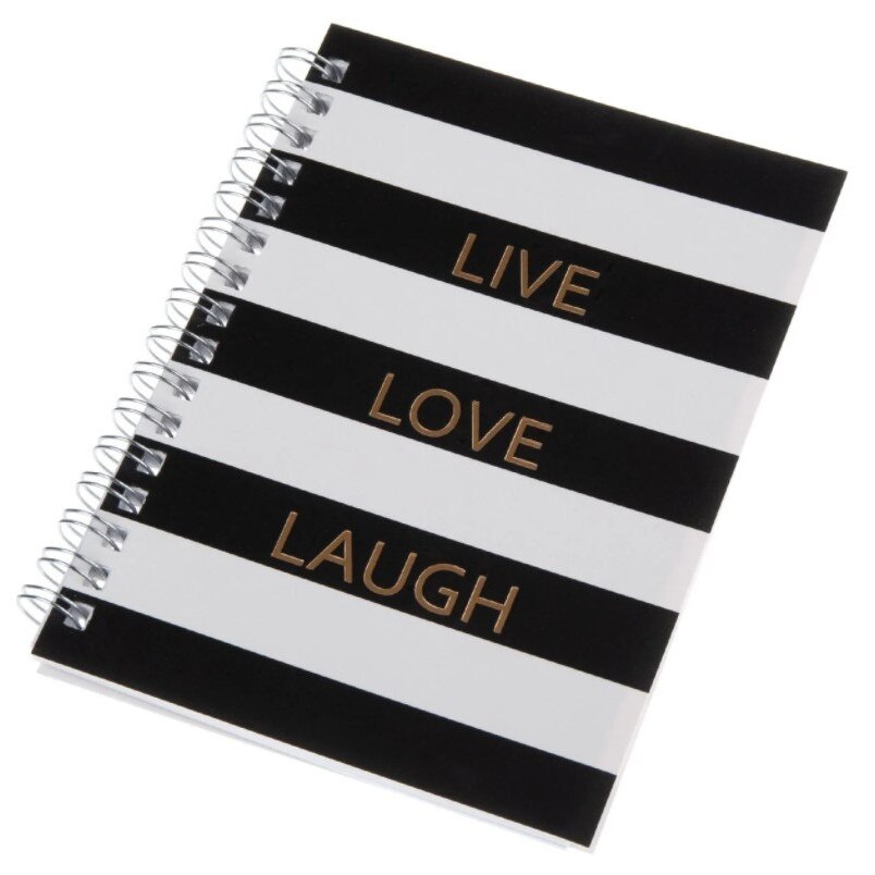 Agenda pentru notite, Zola®, A6, model in dungi, alb/negru , 70 de file