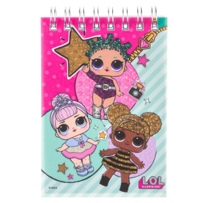 Agenda pentru notite, Zola®, A7, cu arcuri, model LOL, 50 file