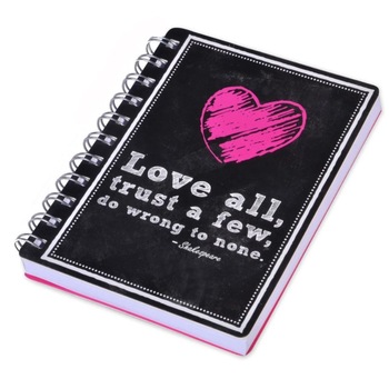 Agenda pentru notite, Zola®, A6, neagra cu scris, 100 de file Agenda pentru notite, Zola®, A6, neagra cu scris, 100 de file