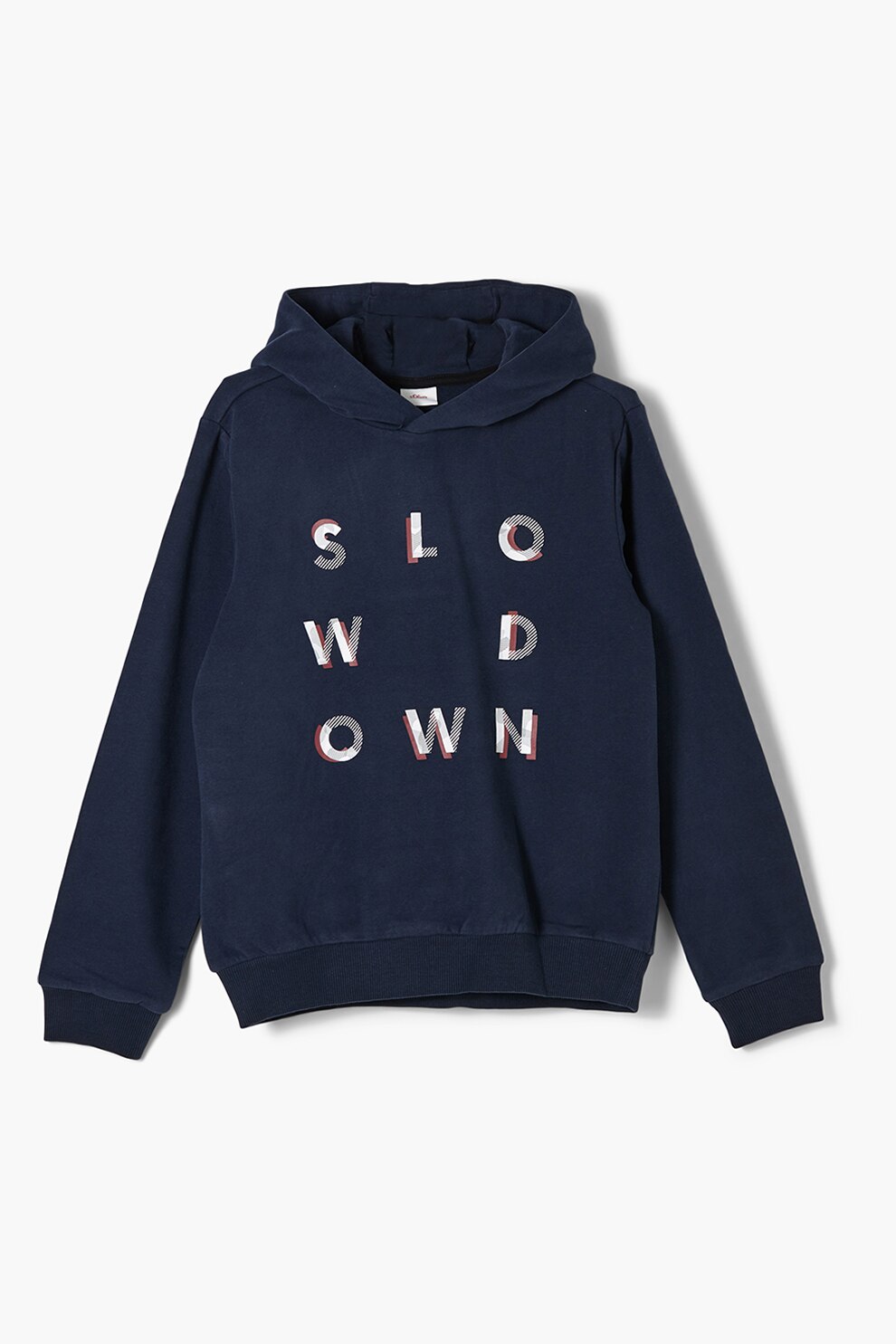 s.Oliver, Hanorac cu imprimeu text, Bleumarin