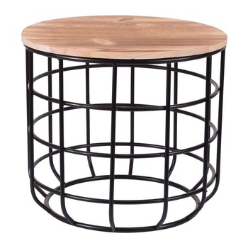 Masa de cafea, Home Styling Collection, Metal/Lemn, 40 x 36 cm Masa de cafea, Home Styling Collection, Metal/Lemn, 40 x 36 cm