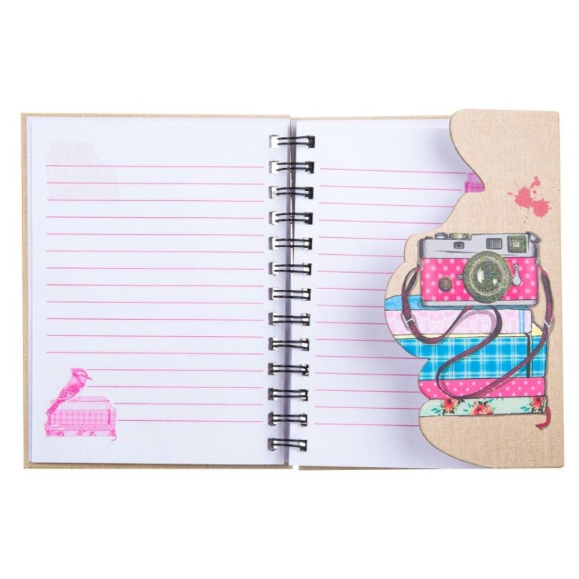 Agenda pentru notite, Zola®, pe arc model camera foto, inchidere magnetica, 80 file, 17x13 cm