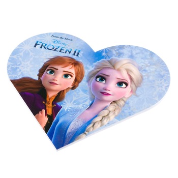 Agenda pentru notite, Zola®, in forma de inima, model Frozen, 30 file, 15x15 cm Agenda pentru notite, Zola®, in forma de inima, model Frozen, 30 file, 15x15 cm