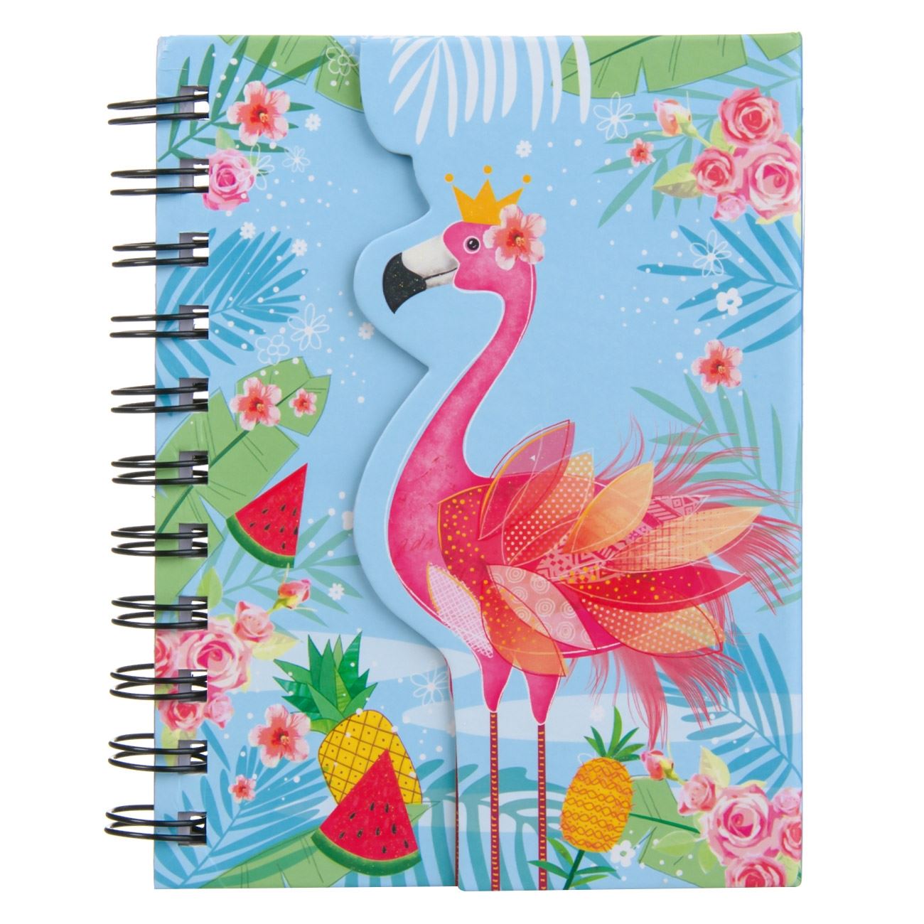 Agenda pentru notite, Zola®, A6 pe arc model Flamingo, inchidere magnetica, 80 file