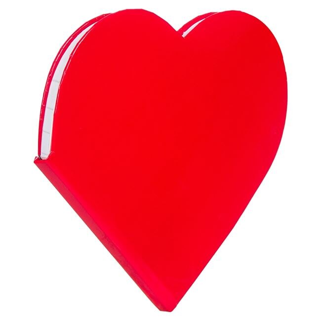 Agenda pentru notite, Zola®, in forma de inima, rosie, 70 file, 19x19 cm