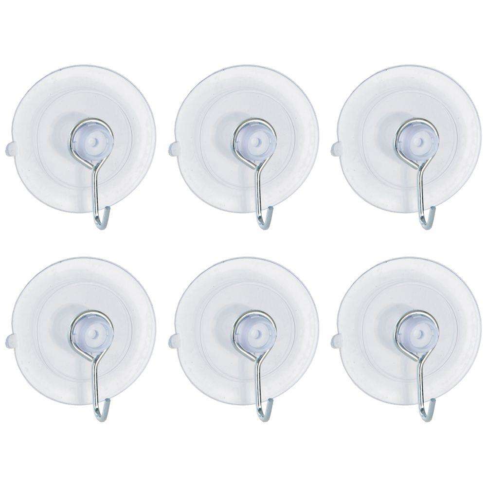 Set 6 ventuze carlig pentru prosoape Orion, 4 cm