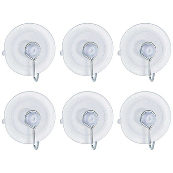 Set 6 ventuze carlig pentru prosoape Orion, 4 cm Set 6 ventuze carlig pentru prosoape Orion, 4 cm