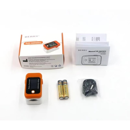 Pulsoximetru profesional de deget, Ecran in 2 culori OLED, Semnal Sonor