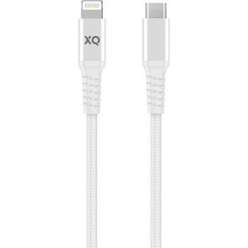 Cablu Xqisit, USB Tip C, Compatibil Apple, Lightning, 2 m, Nailon, Alb Cablu Xqisit, USB Tip C, Compatibil Apple, Lightning, 2 m, Nailon, Alb