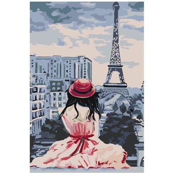 Set pictura pe numere Paris 1210, panza bumbac pe rama lemn 40x60 Set pictura pe numere Paris 1210, panza bumbac pe rama lemn 40x60