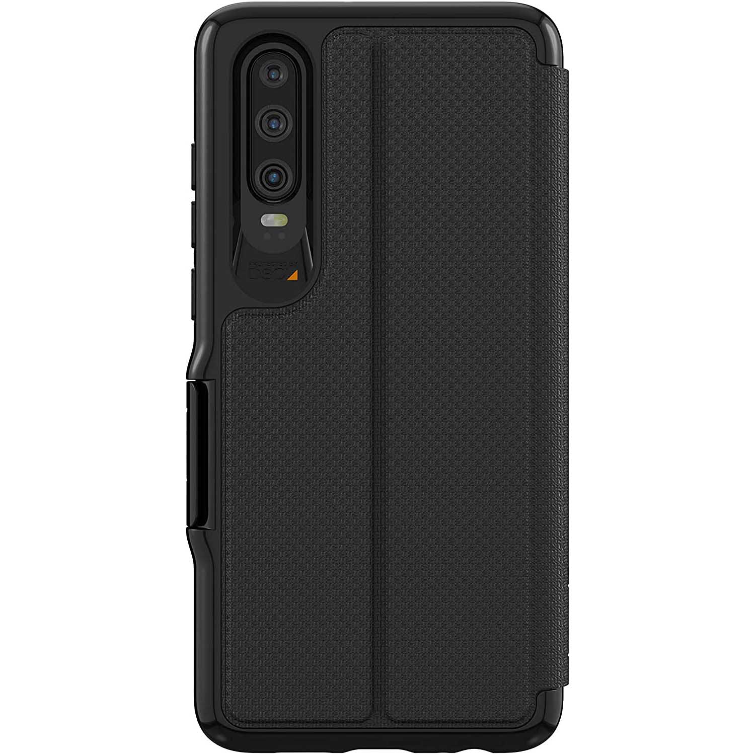 Husa Flip Cover GEAR4 D3O Oxford pentru Huawei P30, Buzunar card, Negru