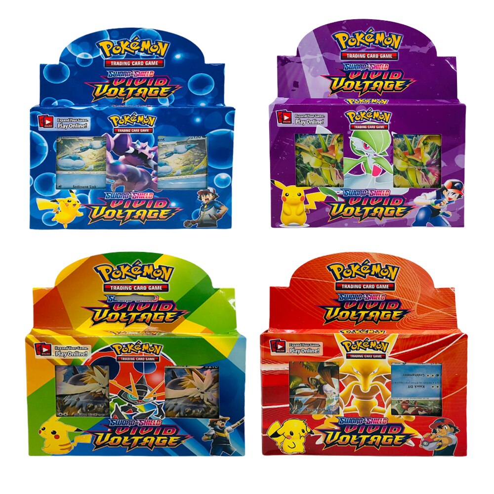 Set Joc Pokemon trading cards, 224 de carti de joc in limba engleza, Sword And Shield, Vivid Voltage