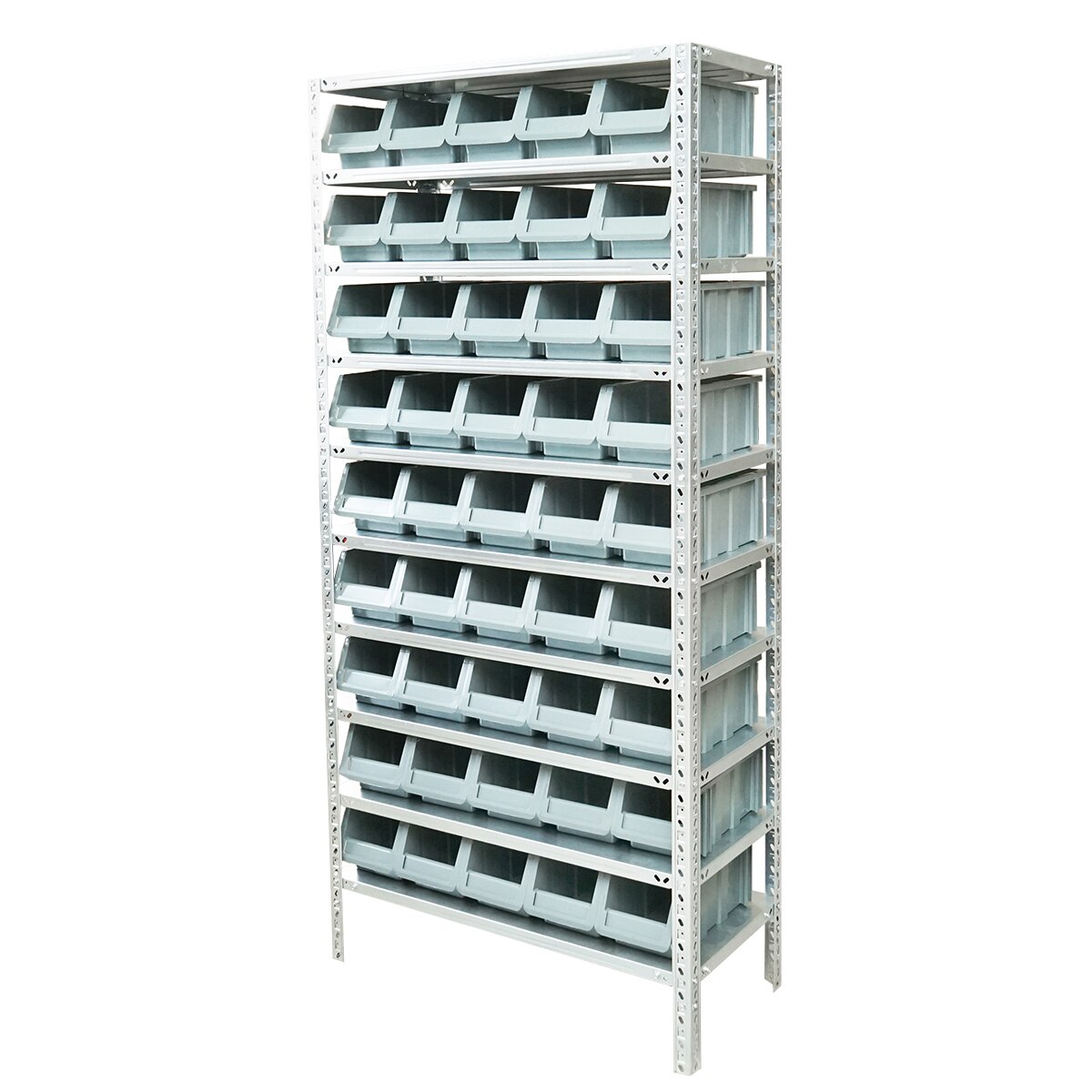 Raft accesorizat cu 45 cutii plastic de depozitare 430x930x2000mm