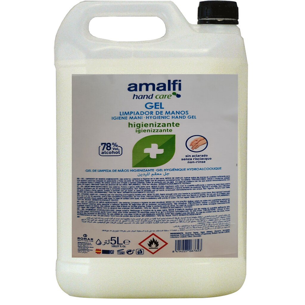 Gel hidroalcoolic pentru igienizarea mainilor, 5 litri, AMALFI