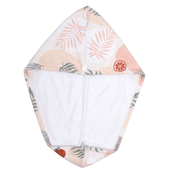 Кърпа за коса с копче за фиксиране Meloni Cinnamon Seasons, От хавлиен микрофибър, 65х27 см