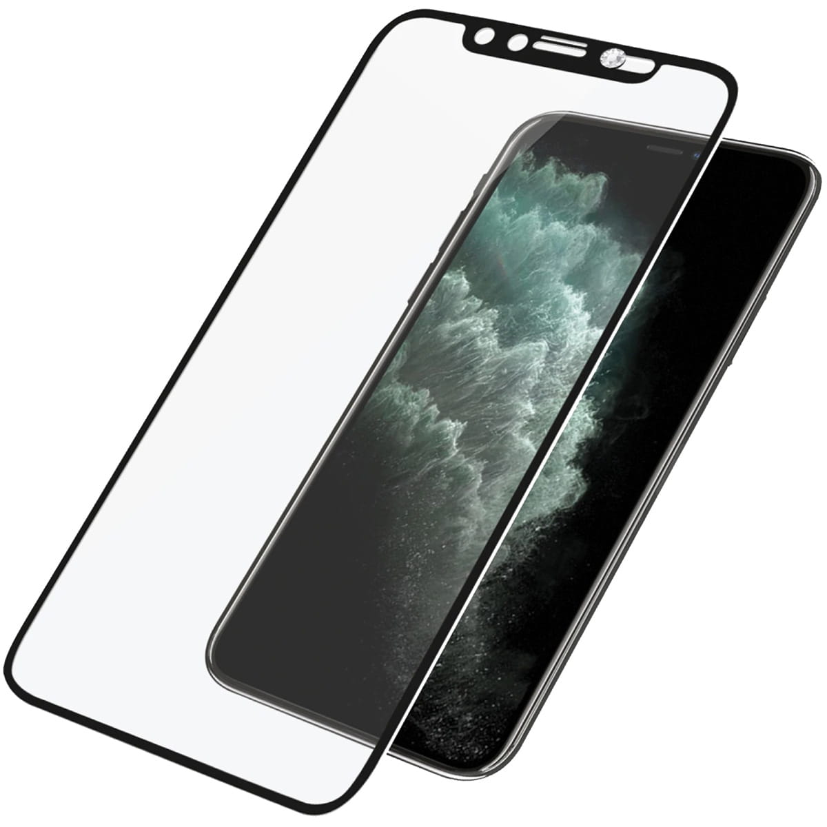 Folie sticla protectie si CamSlider PanzerGlass, Compatibil Apple iPhone 11 Pro Max/ XS Max, Negru