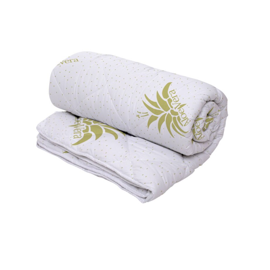 Pilota Deco aloe vera, microfibra, 200 x 220 cm, alba