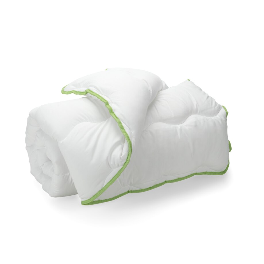 Pilota Deco green tea v2, microfibre softdream poliester 100%, microfibre wellsleep poliester 100%, 140 x 200 cm, alb