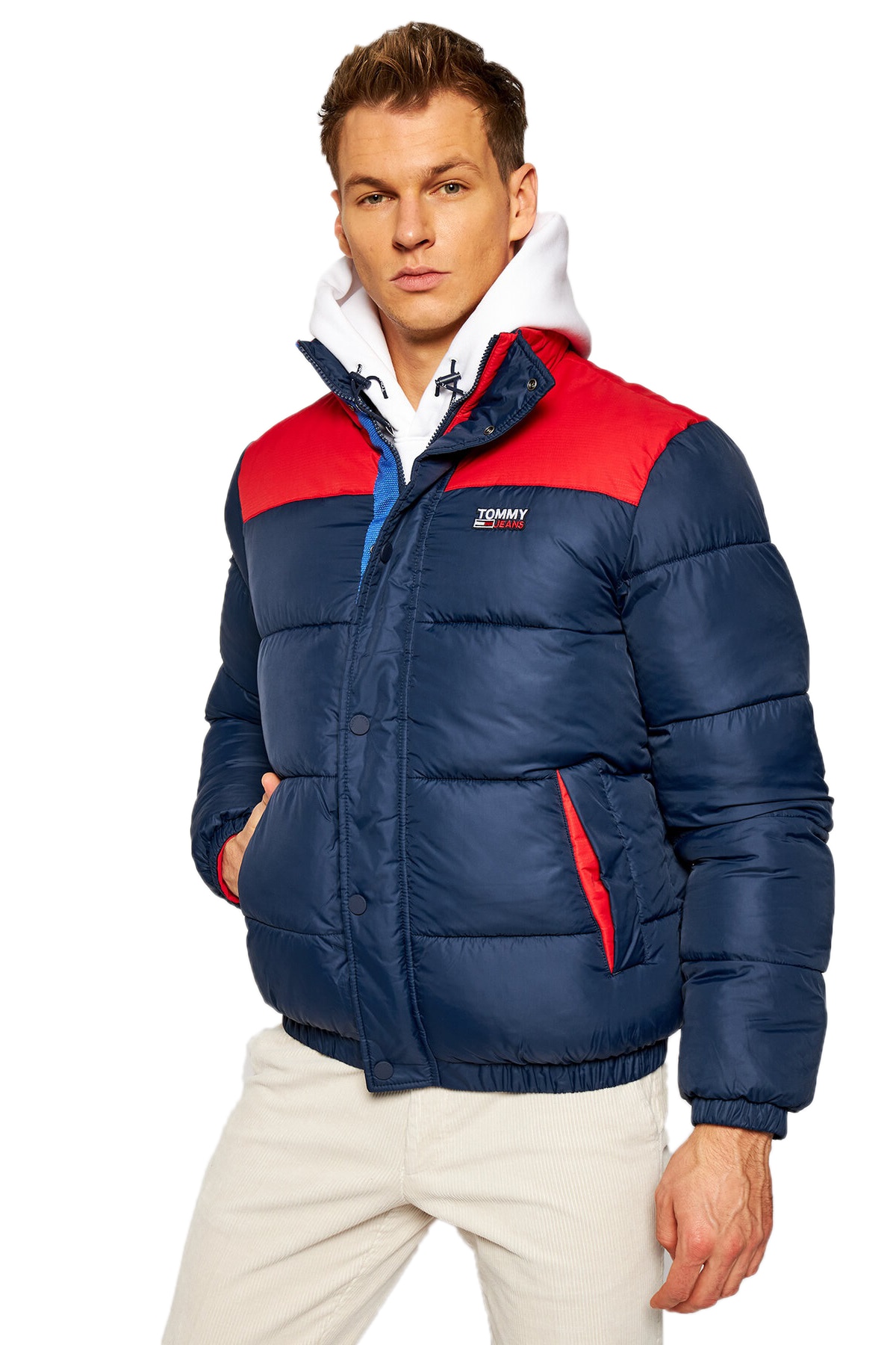 Geaca din puf Corp Tommy Jeans SKUDM0DM09379, Bleumarin