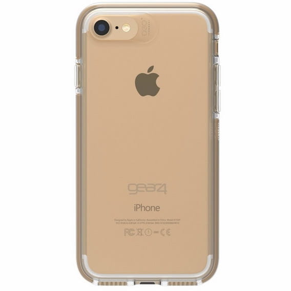 Husa Gear4 Piccadilly pentru Apple iPhone 7/8/SE 2020, Policarbonat, Transparent/Auriu
