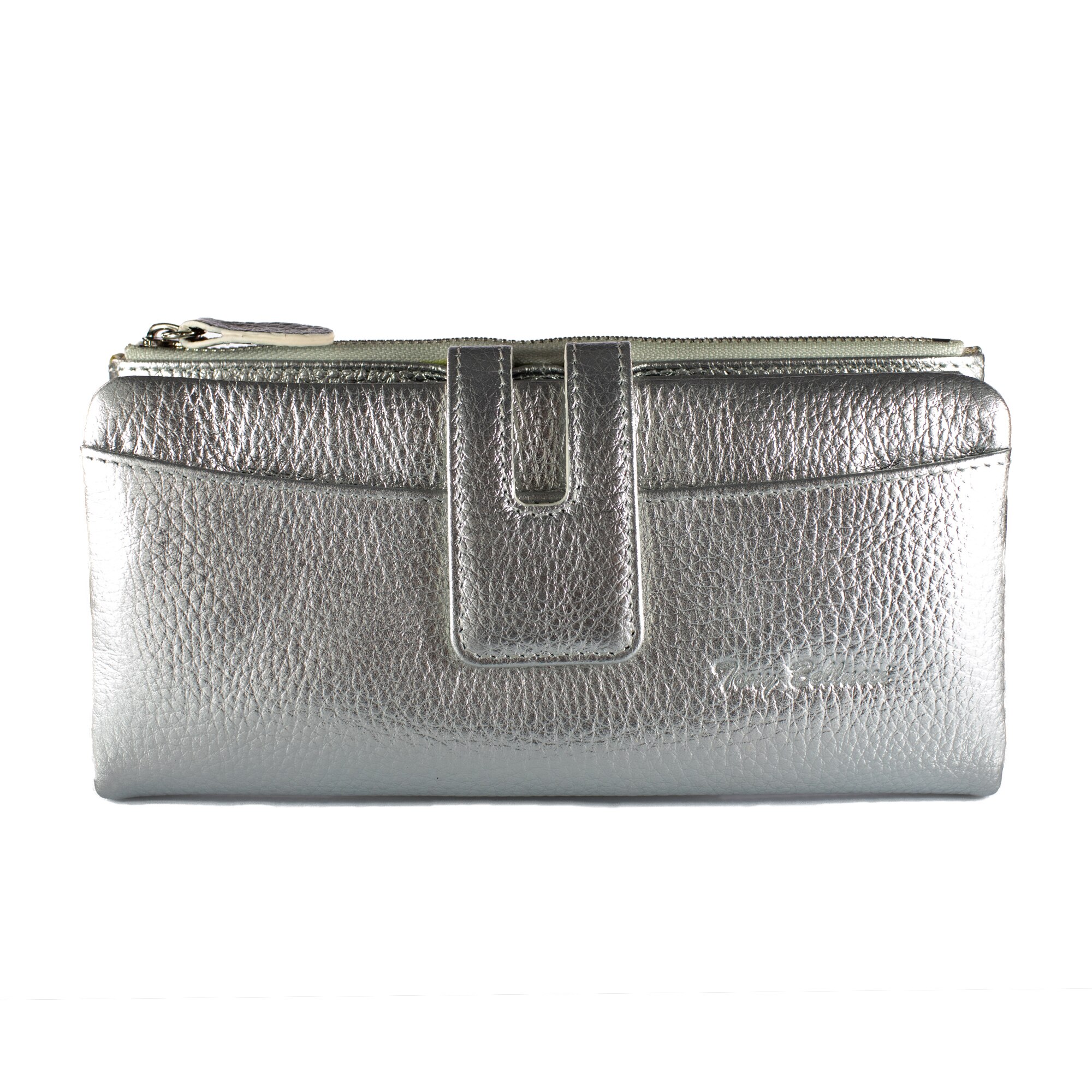 Portofel de dama din piele naturala, Tony Bellucci, model T886, Argintiu