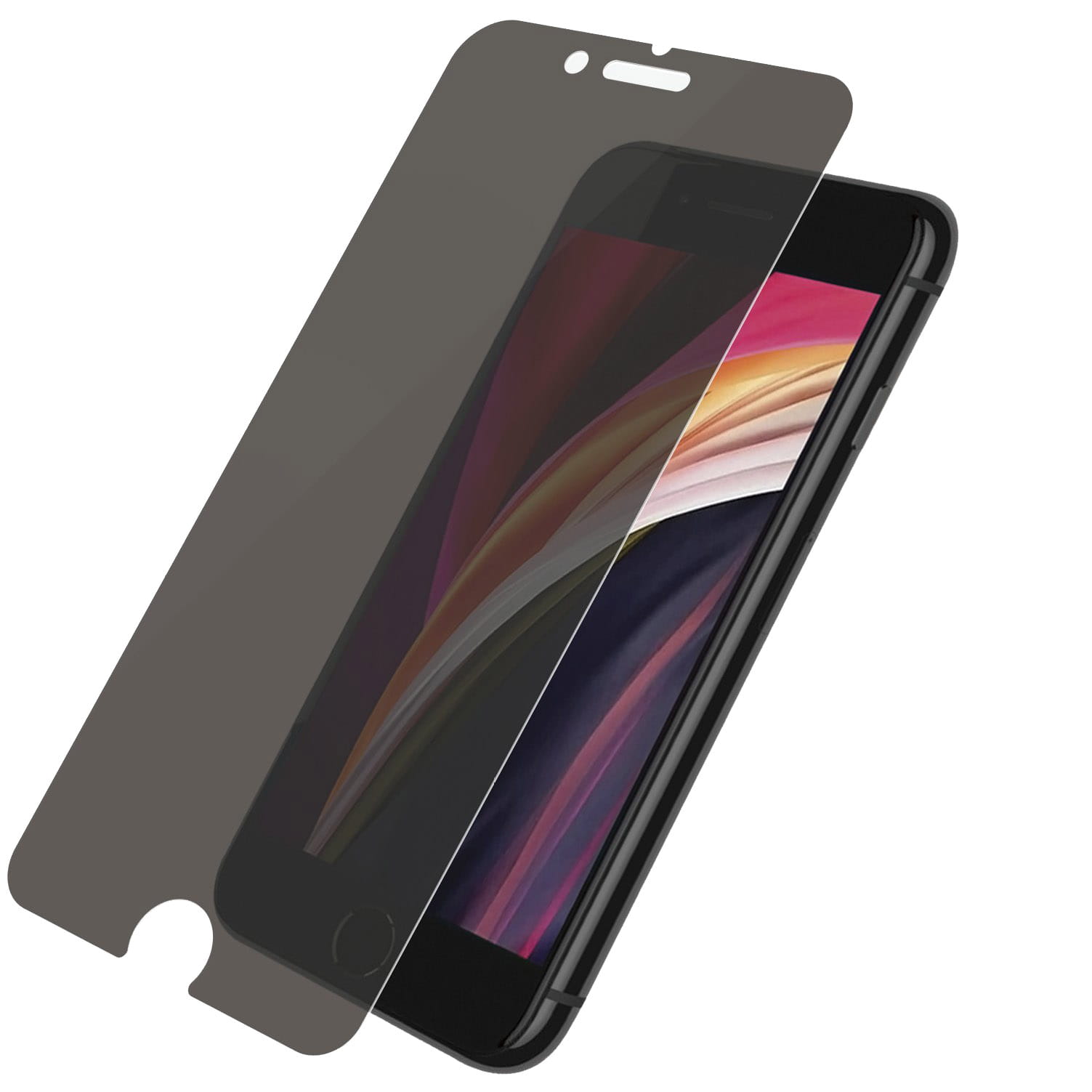 Folie sticla securizata PanzerGlass, Compatibil Apple iPhone Se 2020/8/7/6/6s, Negru