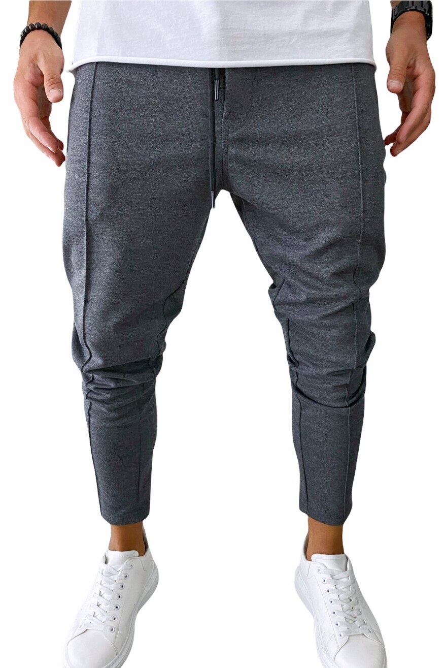 Pantaloni de trenig casual pentru barbati gri S, Gri