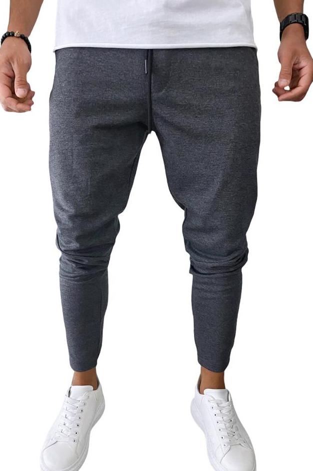 Pantaloni de trening casual pentru barbati gri inchis L, Gri