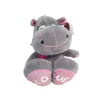 Jucarie de plus cu sunete, Hipopotam, AMEK, 25 cm Jucarie de plus cu sunete, Hipopotam, AMEK, 25 cm