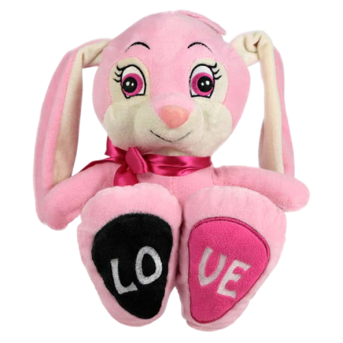 Jucarie de plus cu sunete, Iepuras, AMEK, 25 cm