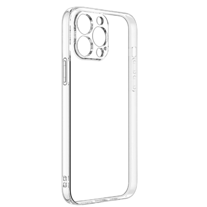 Husa de protectie compatibila iPhone 13 Pro Max , 360 Cover Design New Thin Shockproof TPU 4K HD , protectie completa a camerei Transparent