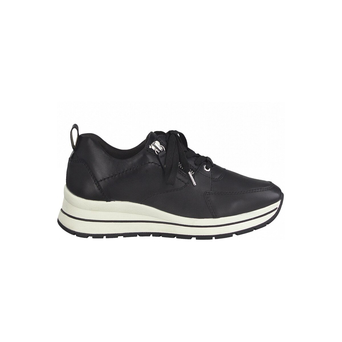 Pantofi sport dama, Tamaris, Uni Casual Trainers, Piele naturala, Negru