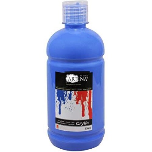 Vopsea acrilic Artina, Crylic, 500ml, Albastru cobalt