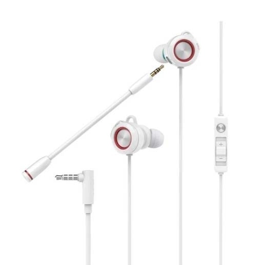 Casti Edifier GM3-SE-W, gaming, in-ear, utilizare multimedia, microfon pe casca detasabil, Alb