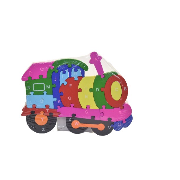 Puzzle din lemn 10707 ,numar piese 26,Locomotiva