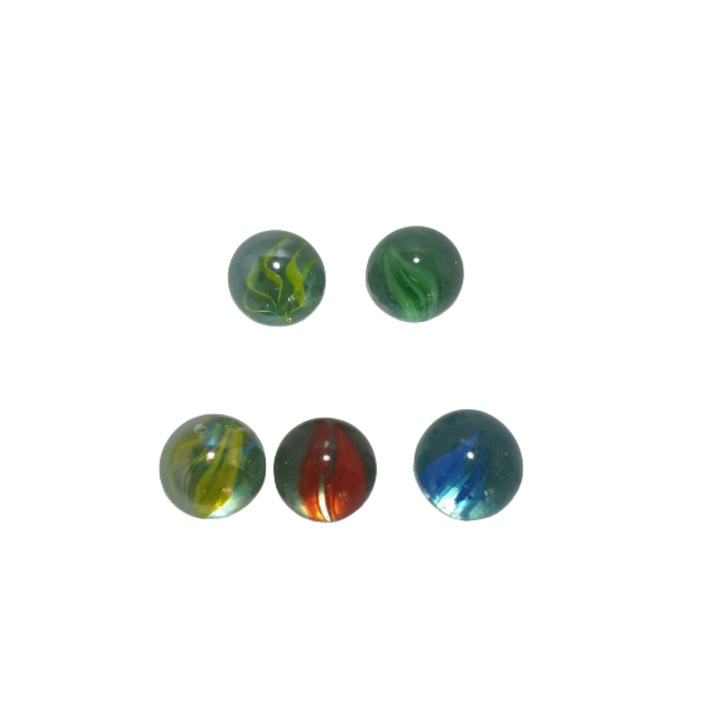 OEM Üveggolyó készlet 5 darabos, Pop It - stresszoldó, Fidget Toys, 15 mm, Több színű