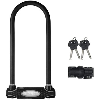 Antifurt bicicleta cu suport, U-lock, cu cheie, Master Lock, 28 cm, negru, clasa protectie 10 Antifurt bicicleta cu suport, U-lock, cu cheie, Master Lock, 28 cm, negru, clasa protectie 10