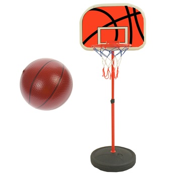 Set cos de baschet si minge, jucarie cu inaltime reglabila pana la 201 cm, rosu - 0754905B Set cos de baschet si minge, jucarie cu inaltime reglabila pana la 201 cm, rosu - 0754905B