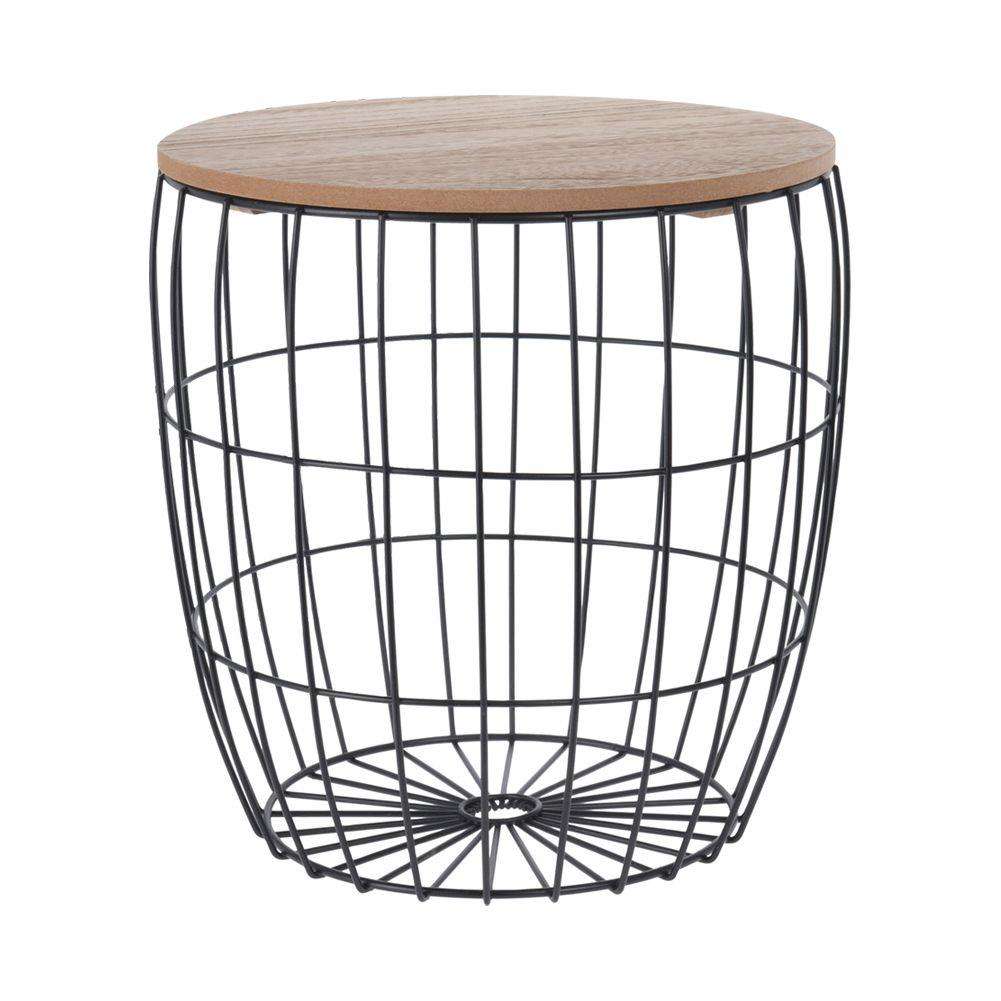 Masa de cafea, Home Styling Collection, Metal/Lemn, 31 x 32 cm