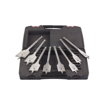 Set 8 burghie lemn plate D-12/16/18/20/22/25/28/ 32 mm L-152 mm cutie plastic MILWAUKEE Set 8 burghie lemn plate D-12/16/18/20/22/25/28/ 32 mm L-152 mm cutie plastic MILWAUKEE