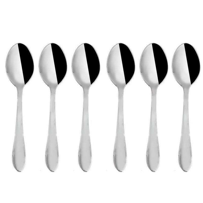 Set 6 lingurite Orion, Inox, Lucios, Argintiu